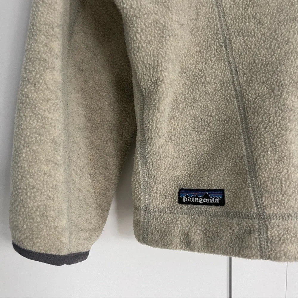 Vintage Patagonia Synchilla Made in USA Full Zip Fleece Jacket Granola Oat L